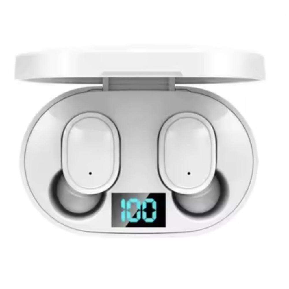 White Wireless Earbuds with Charging Case NEW IN BOX WITH CHARGER!